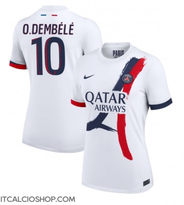 Paris Saint-Germain Ousmane Dembele #10 Seconda Maglia Femmina 2024-25 Manica Corta